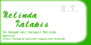 melinda kalapis business card